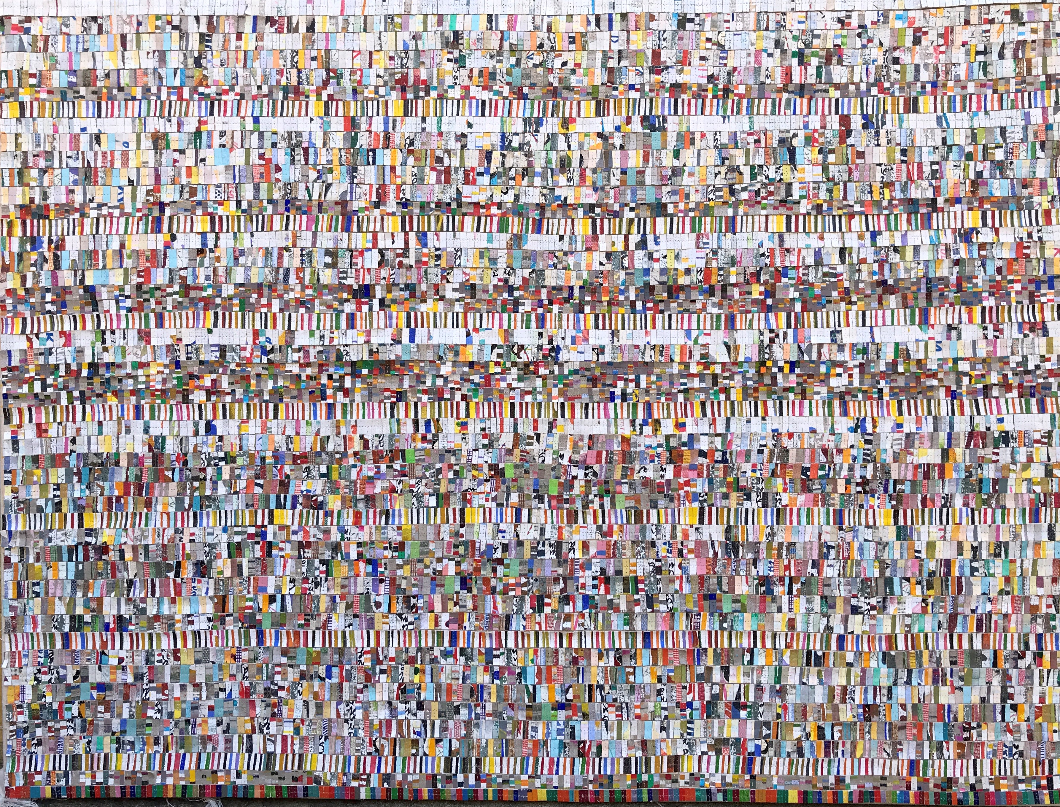 Eveline Kotai, Cutaway, 2018, Giclee print and nylon thread on canvas, 70 x 90cm