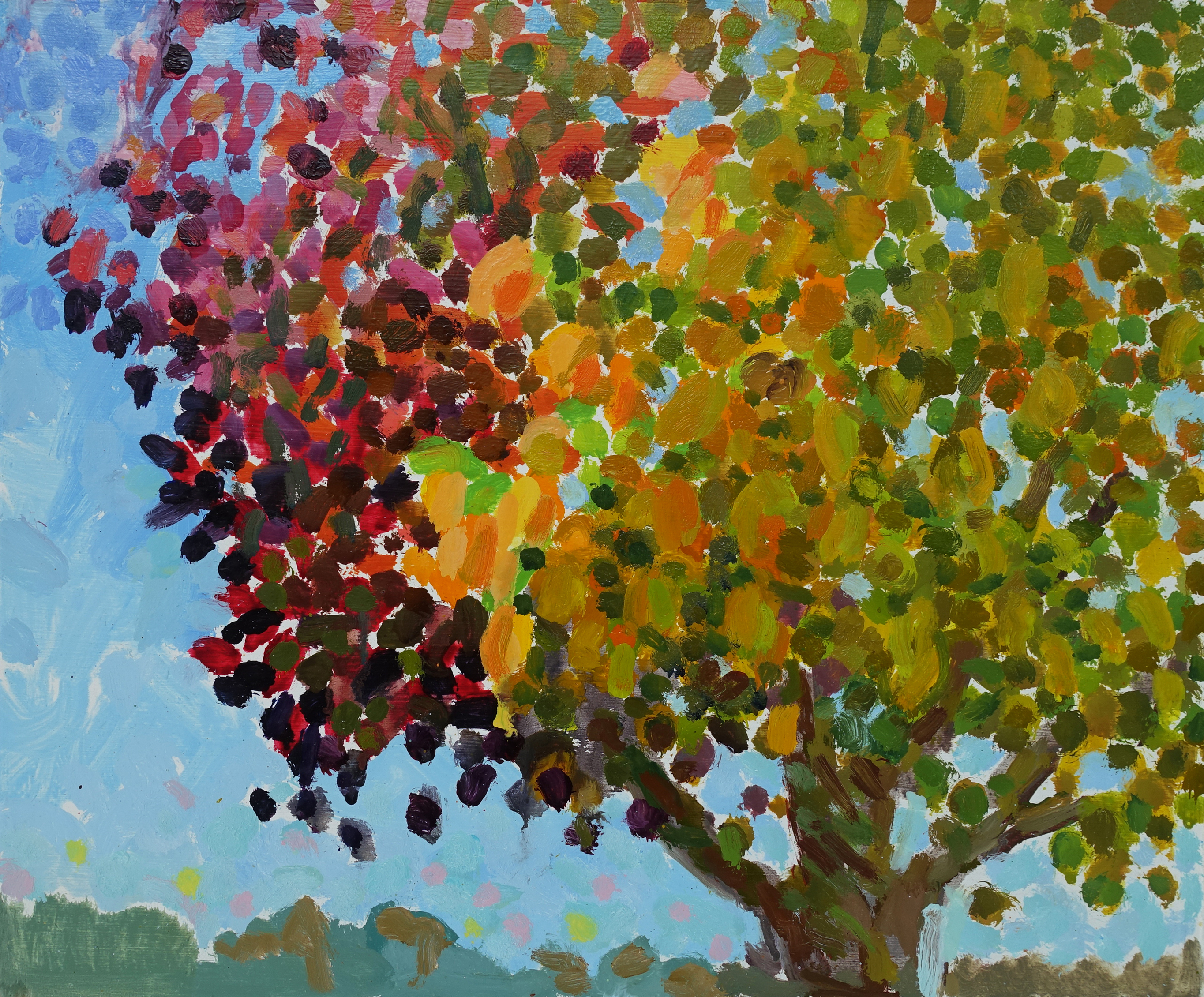 Jane Martin, Garden Painting II, 2021, oil on board, 28 x 33cm