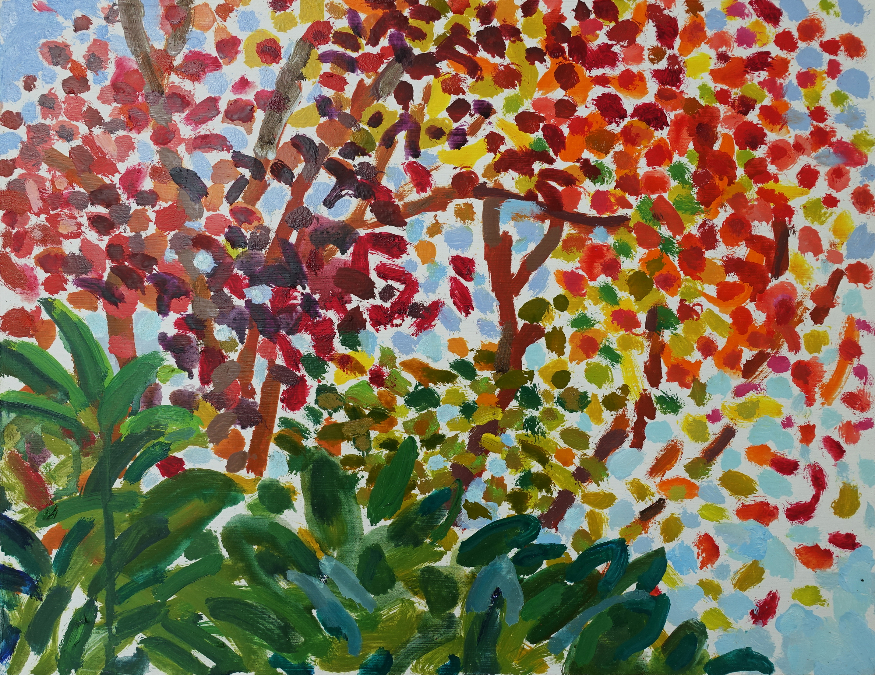 Jane Martin, Garden Painting III, 2021, oil on board, 28 x 36cm