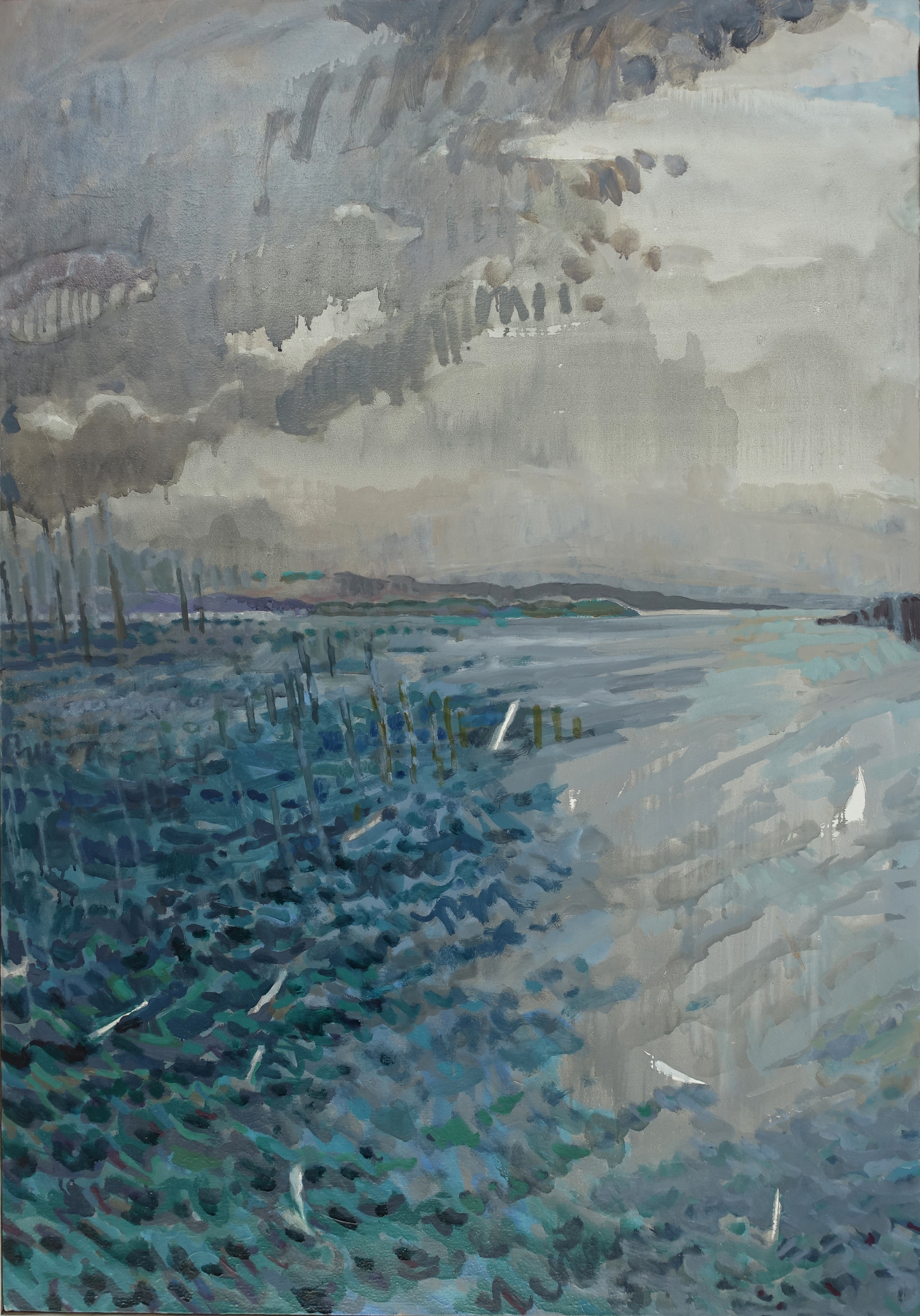 Jane Martin, George's Epic Sail, 2021, oil on canvas, 112 x 74cm