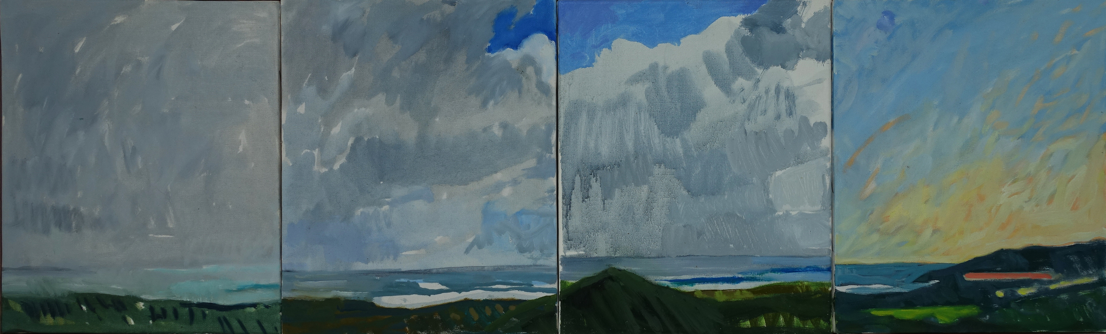 Jane Martin, Gnarabup III, 2020, oil on canvas, 30 x 100cm