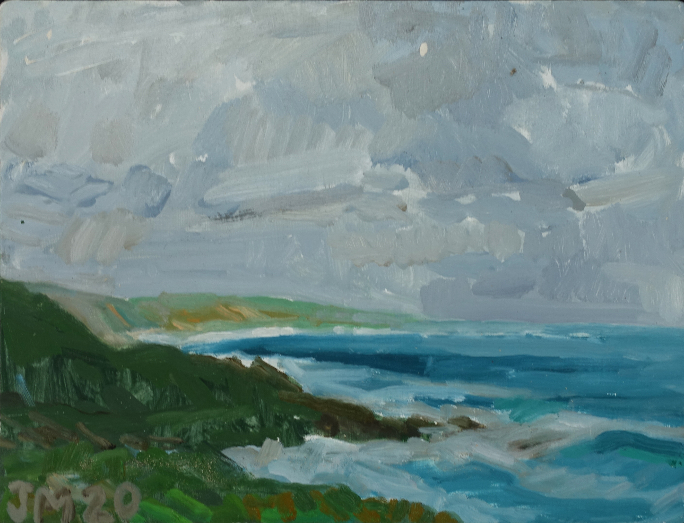 Jane Martin, Grunters I, 2020, oil on board, 20 x 26cm