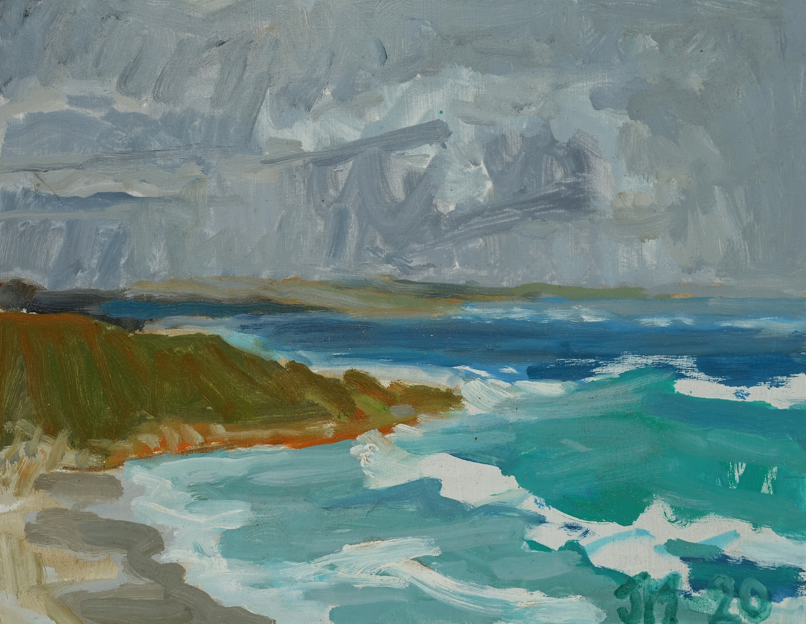 Jane Martin, Grunters III, 2020, oil on board, 20 x 26cm