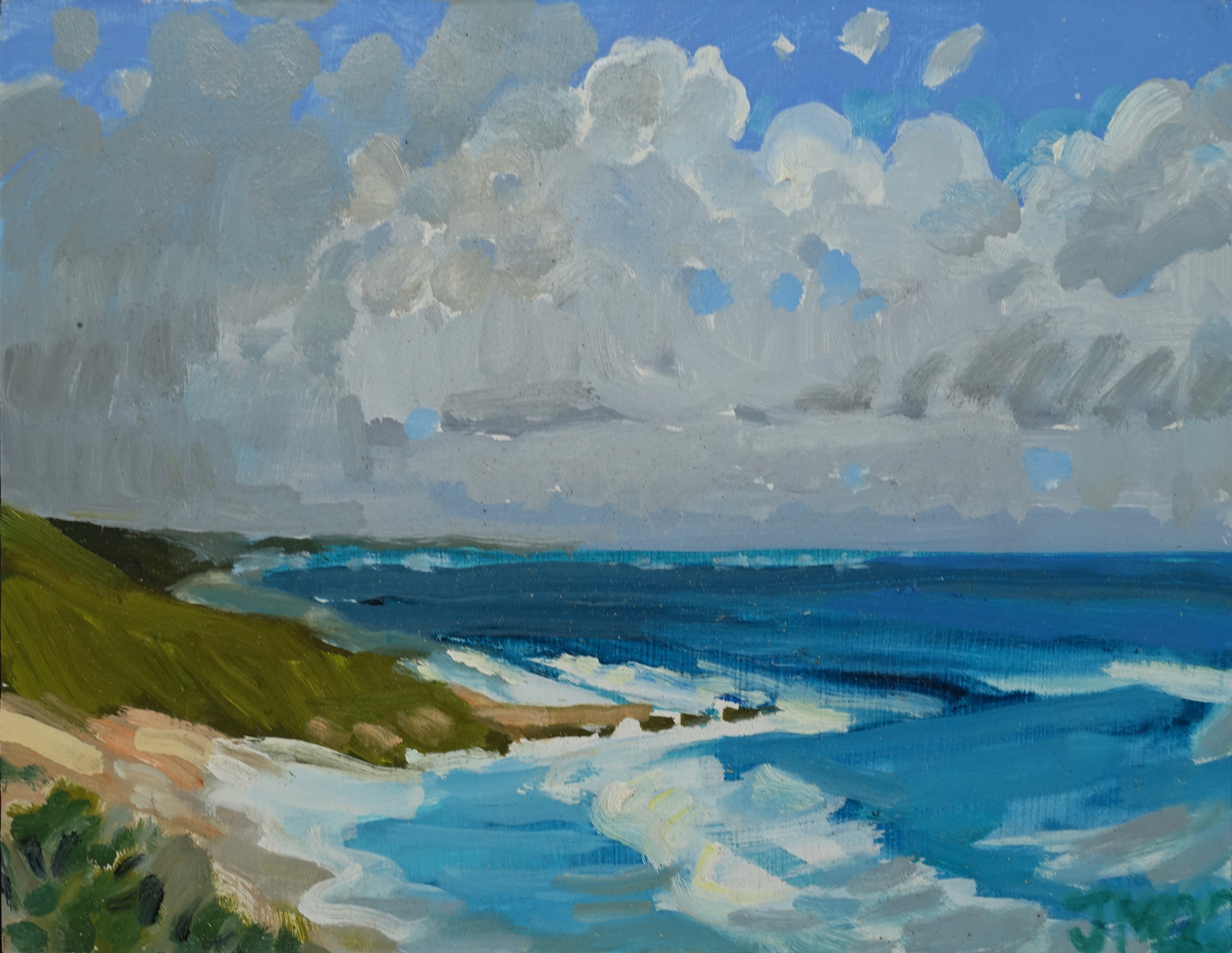 Jane Martin, Grunters IV, 2020, oil on board, 20 x 26cm