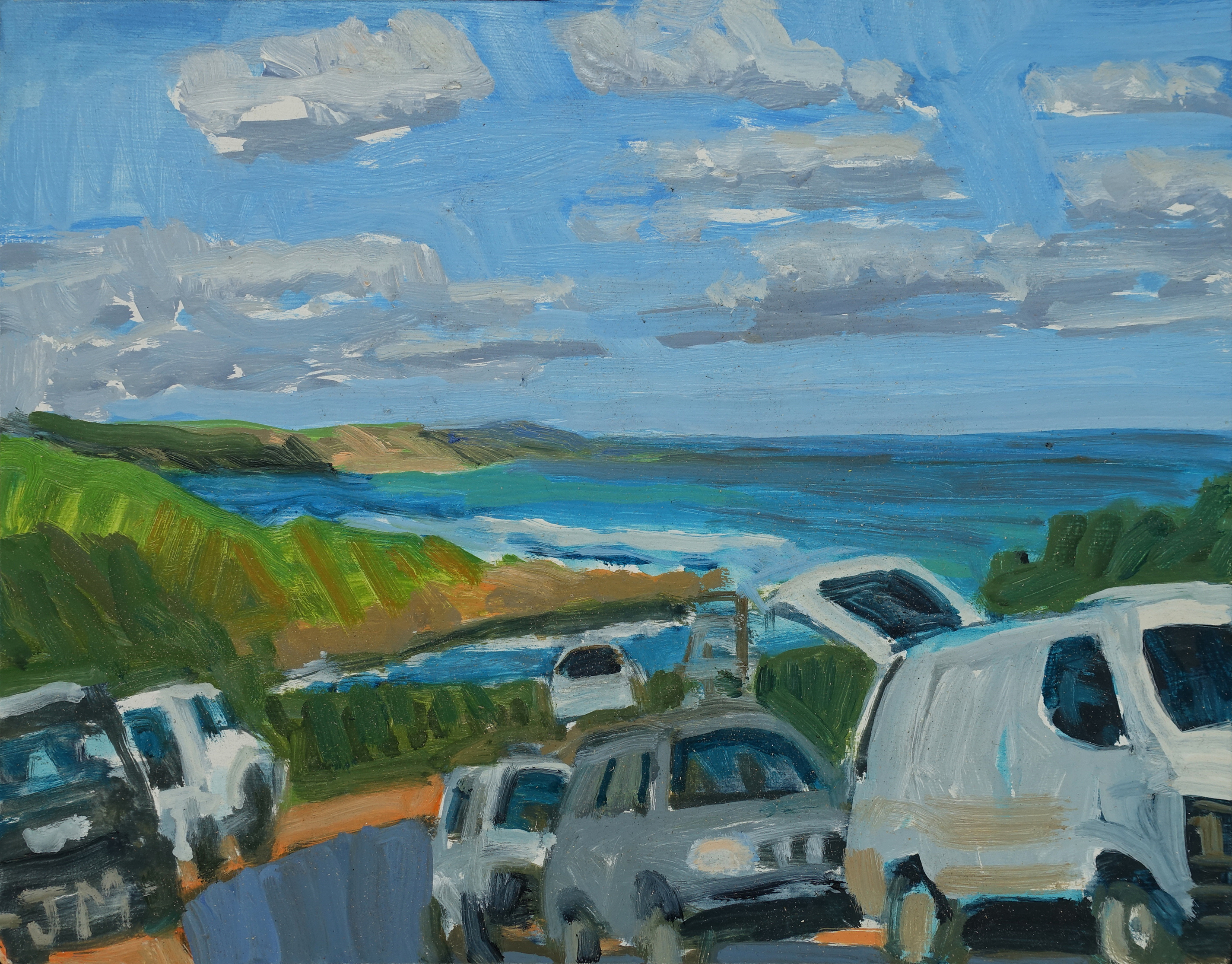 Jane Martin, Grunters V, 2020, oil on board, 20 x 26cm