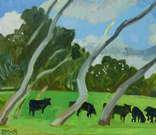 Jane Martin, Keysbrook III, 2019, oil on board, 35 x 40cm