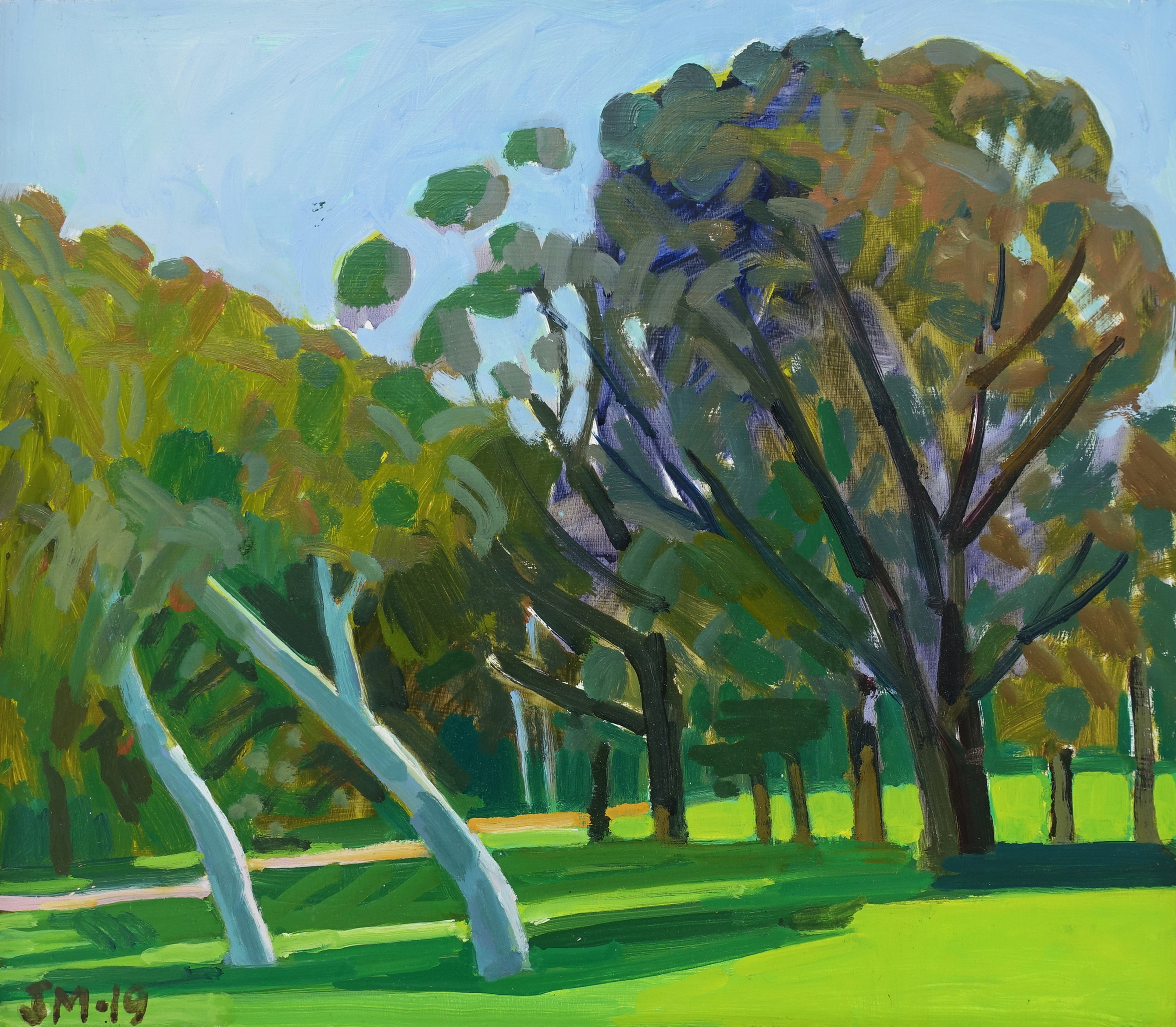 Jane Martin, Keysbrook IV, 2019, oil on board, 35 x 40cm