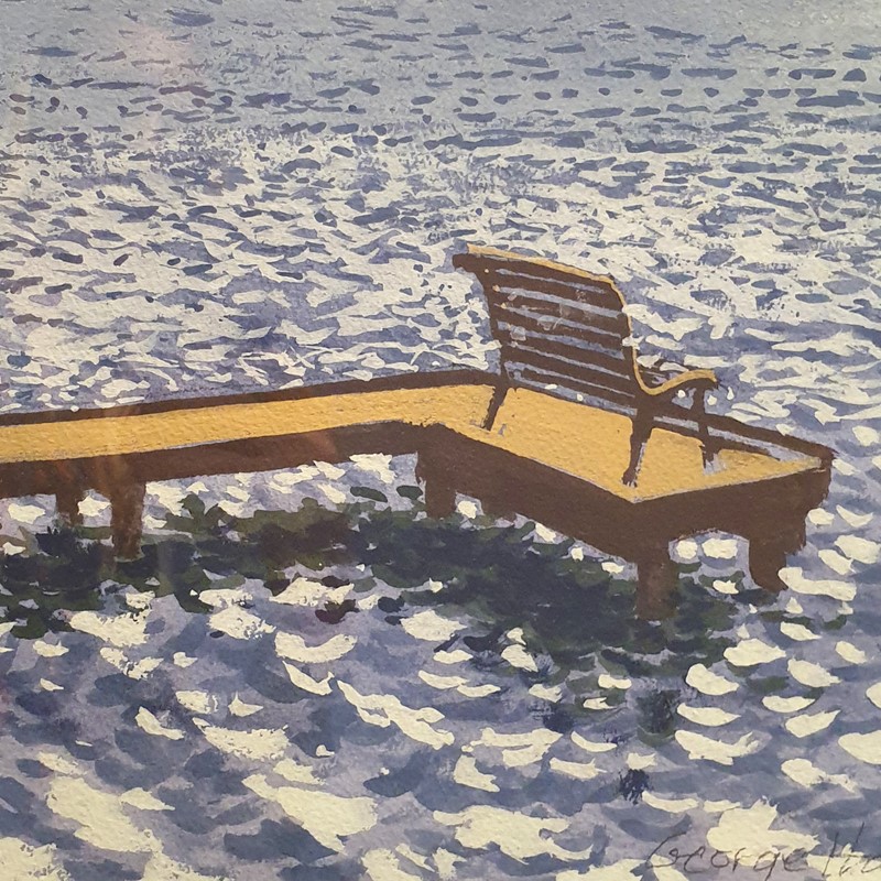 Perth Jetty, 2020, gouache on paper, 23 x 31cm