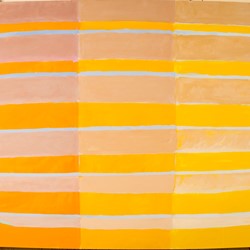 George Haynes, Yellow Louvres, 2019, acrylic on canvas, 130 x 205cm