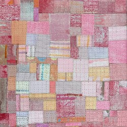 Eveline Kotai, From the Cutting Room Floor 3, 2021, acrylic on canvas and nylon thread on linen, 25.5 x 30.5cm
