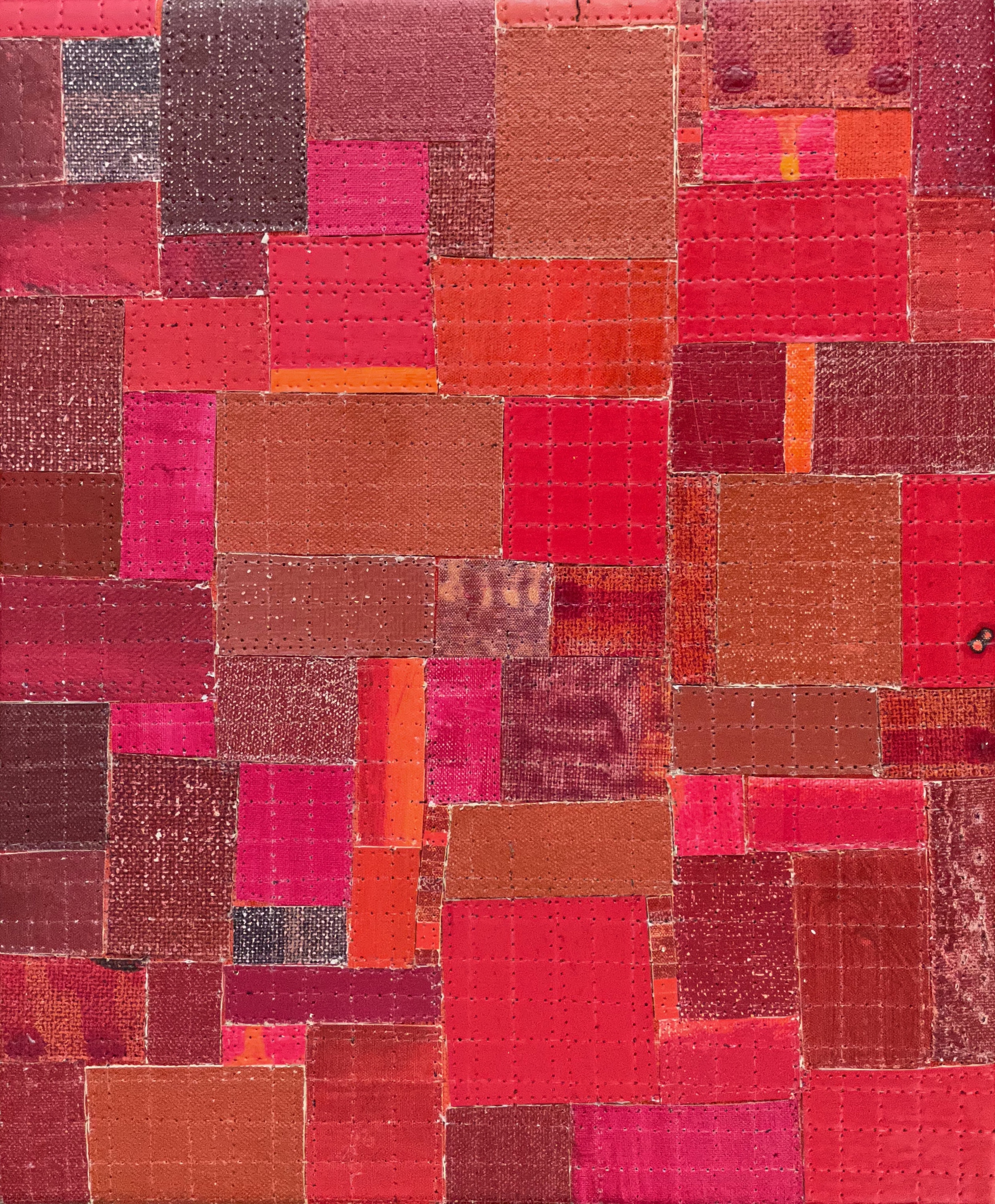 Eveline Kotai, From the Cutting Room Floor 5, 2021, acrylic on canvas and nylon thread on linen, 25.5 x 30.5cm