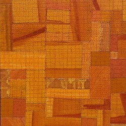 Eveline Kotai, From the Cutting Room Floor 9, 2021, acrylic on canvas and nylon thread on linen, 25.5 x 30.5cm