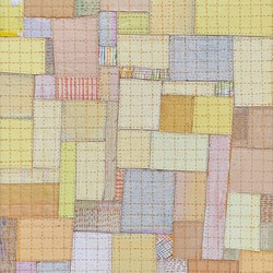 Eveline Kotai, From the Cutting Room Floor 13, 2021, acrylic on canvas and nylon thread on linen, 25.5 x 30.5cm