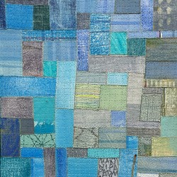 Eveline Kotai, From the Cutting Room Floor 19, 2021, acrylic on canvas and nylon thread on linen, 25.5 x 30.5cm