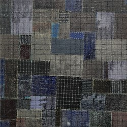 Eveline Kotai, From the Cutting Room Floor 21, 2021, acrylic on canvas and nylon thread on linen, 25.5 x 30.5cm