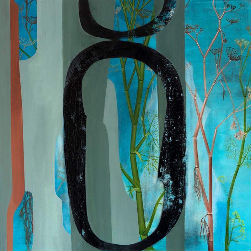 Fennel and Chain, 2021, oil on canvas, 90 x 90cm