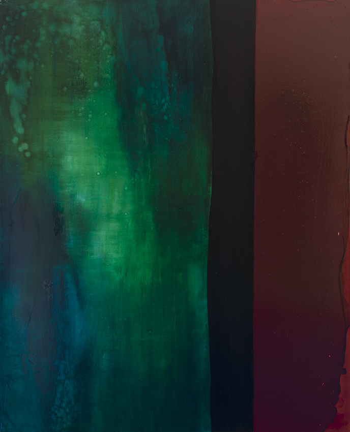 Jo Darbyshire, Redgum Ocean 1, 2021, redgum resin and oil on canvas, 150 x 120cm