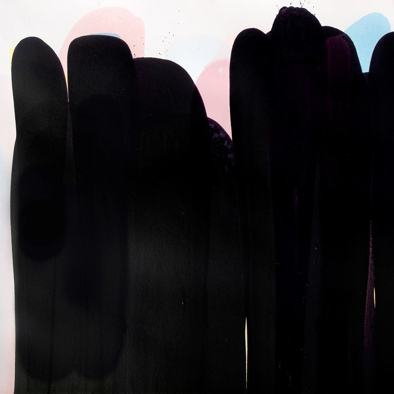 Flume 2 (detail), 2021, acrylic on 300gsm cotton rag, 56 x 76cm