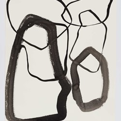 Vanessa Russ, Dimond Gorge Rock Forms 1, 2020, Indian ink on Fabriano paper, 76 x 56cm