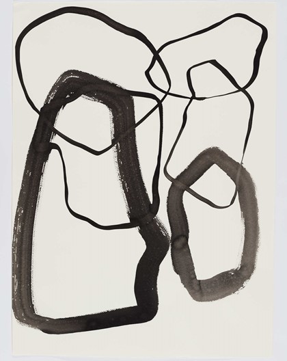 Vanessa Russ, Dimond Gorge Rock Forms 1, 2020, Indian ink on Fabriano paper, 76 x 56cm