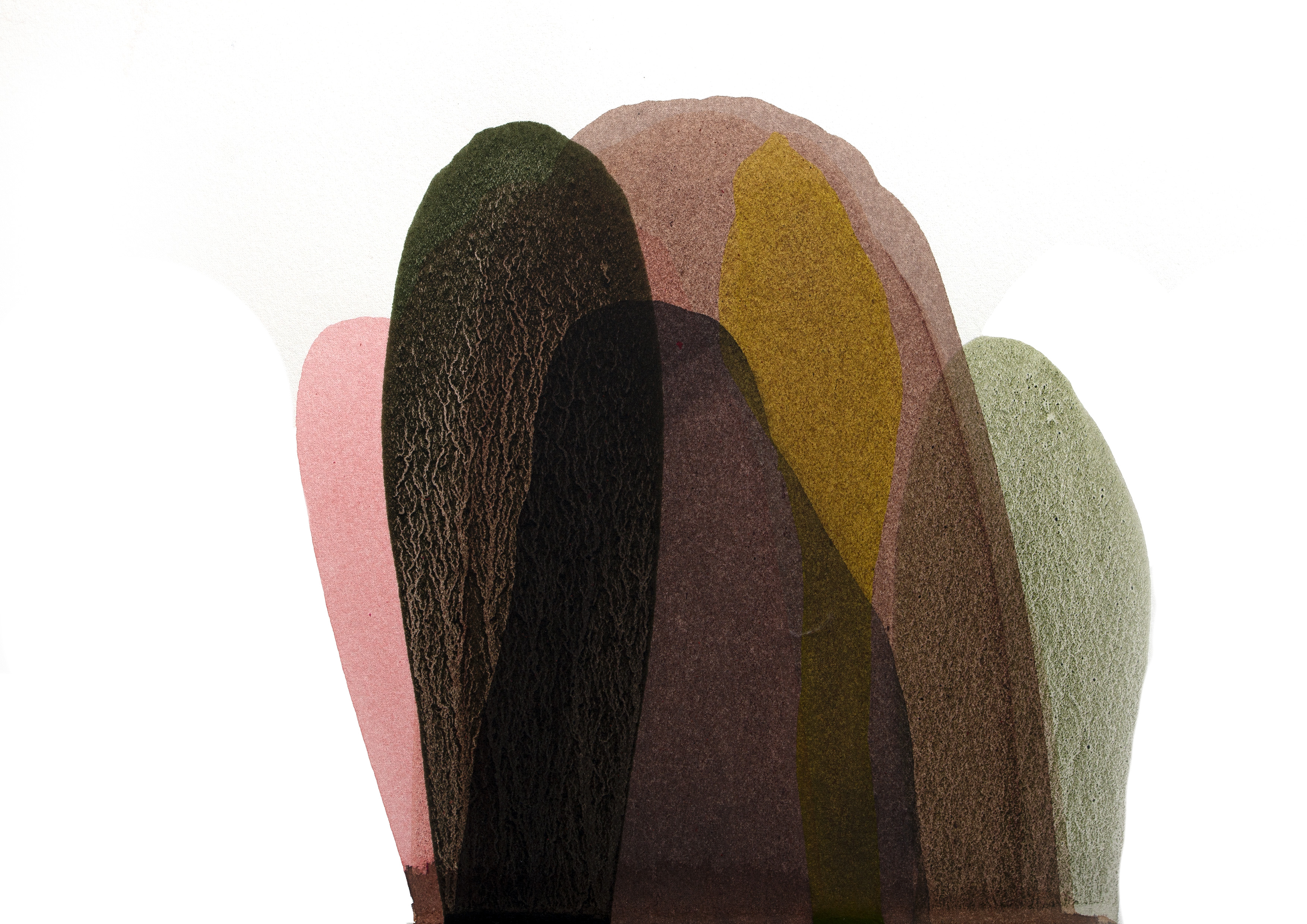 Penny Coss, Over and Over, 2021, acrylic on paper, 27 x 36cm