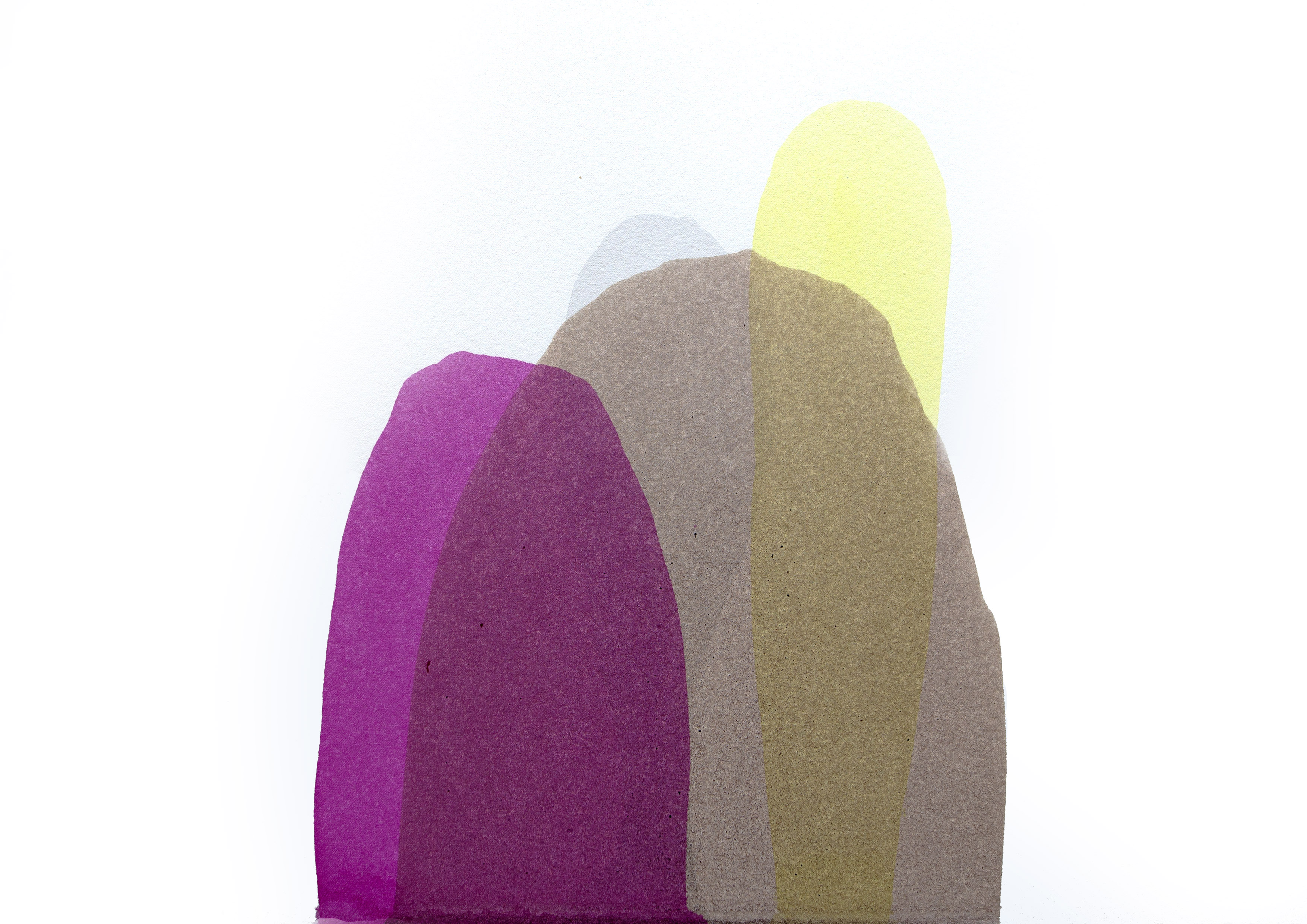 Penny Coss, Sunburst, 2021, acrylic on paper, 27 x 36cm