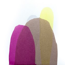 Penny Coss, Sunburst, 2021, acrylic on paper, 27 x 36cm