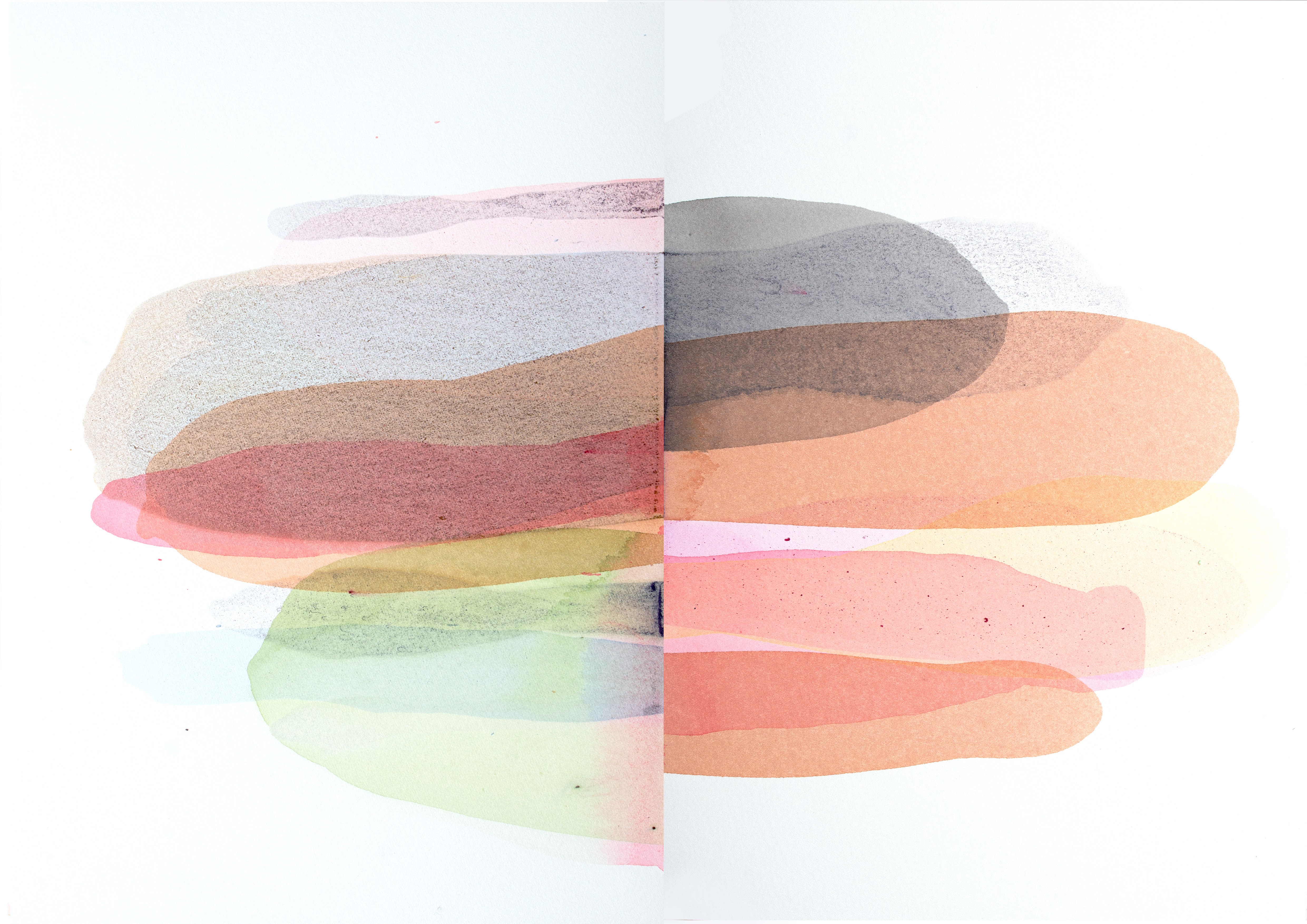 Penny Coss, Incoming 2, 2021, acrylic on paper, 47 x 52cm