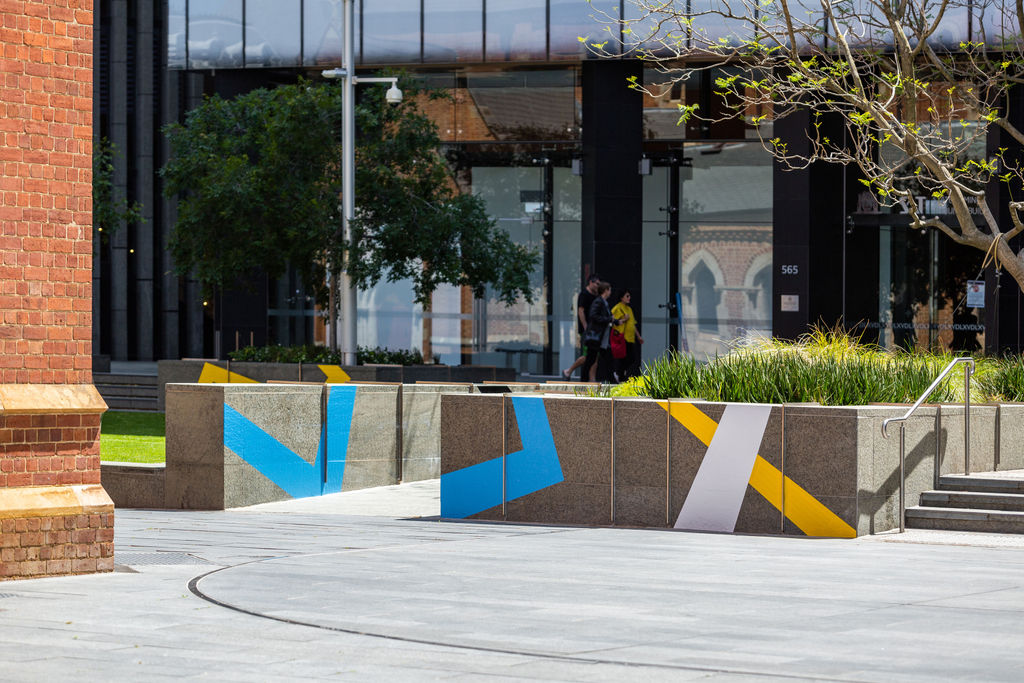 Jennifer Cochrane, Impossible Shadows installation in Cathedral Square, 2020