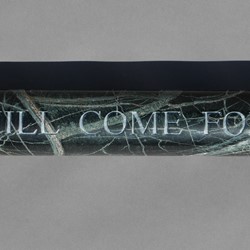 Lee Harrop, Time Will Come for Us II, 2020, hand-engraved geological core sample from the Goldfield, Yilgarn Craton WA, 52 x 6cm, 4kg