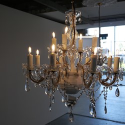 Nicholas Folland, It Had to be You ..., 2020, chandelier, refrigeration unit, 12V lighting and ceiling rose, dimensions variable (1)