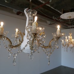 Nicholas Folland, It Could Have Been Me ..., 2019, chandelier, refrigeration unit, 12V lighting and ceiling rose, dimensions variable (4)