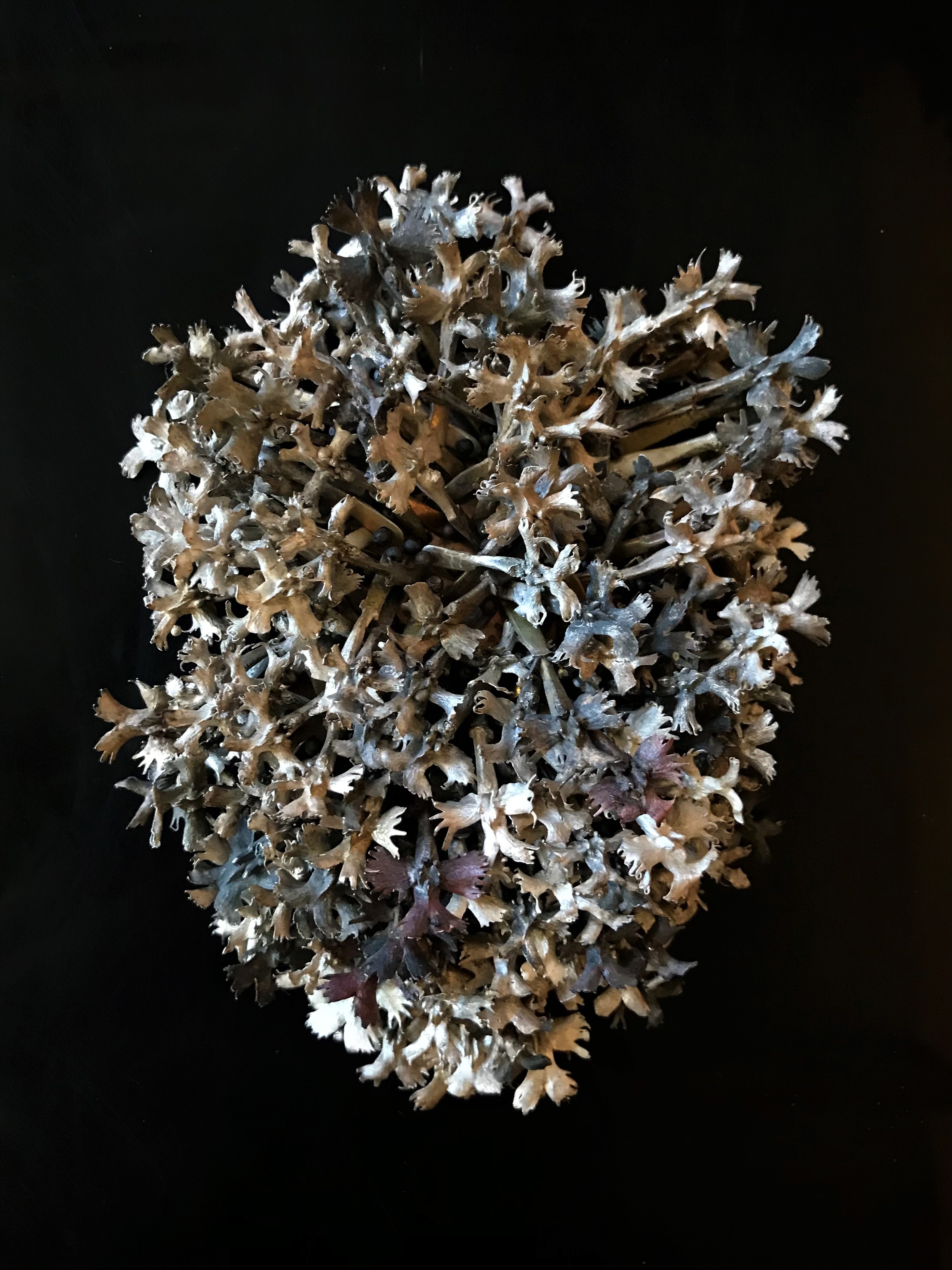 Sarah Elson, Crucifix Cluster Brooch, 2021, recycled silver and copper