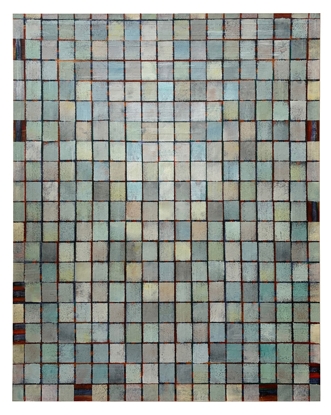 Alex Spremberg, Paint and Pattern 1, 2002, enamel on canvas board, 56 x 71cm