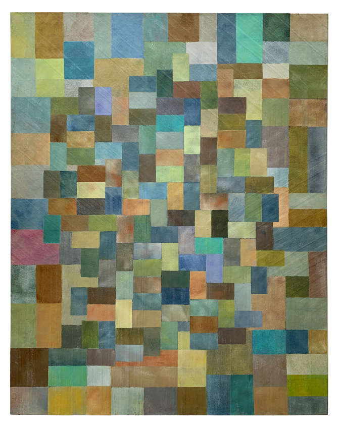 Alex Spremberg, Paint and Pattern 3, 2002, enamel on canvas board, 56 x 71cm