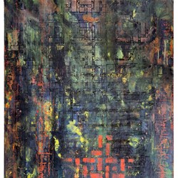 Alex Spremberg, Paint and Pattern 10, 2002, enamel on canvas board, 56 x 71cm
