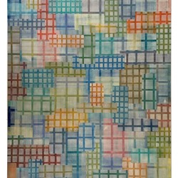 Alex Spremberg, Structure and Void 6, 2002, enamel on canvas board, 56 x 71cm