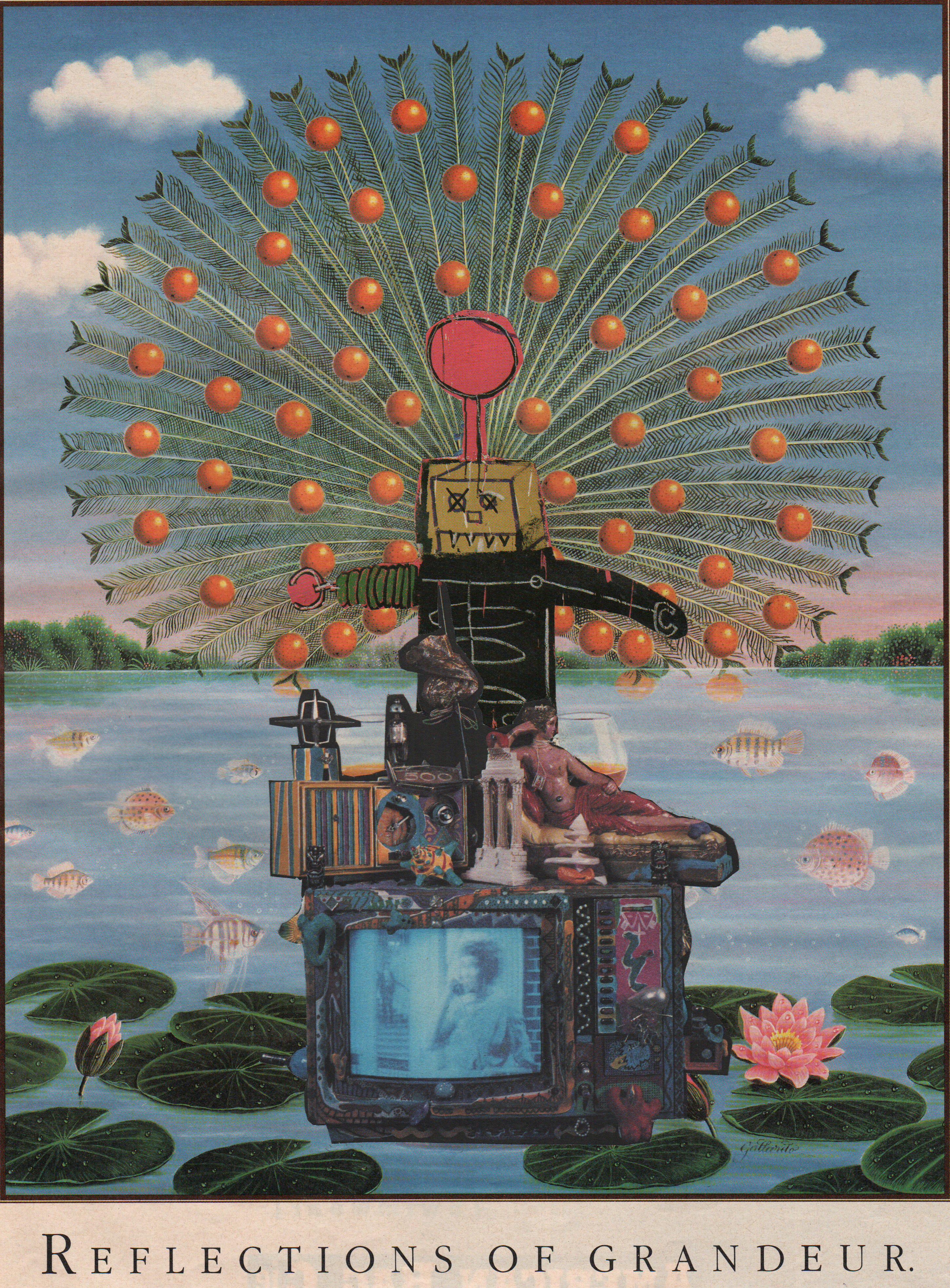 Alex Spremberg, Reflections, 2020, paper collage on board, 35 x 24cm