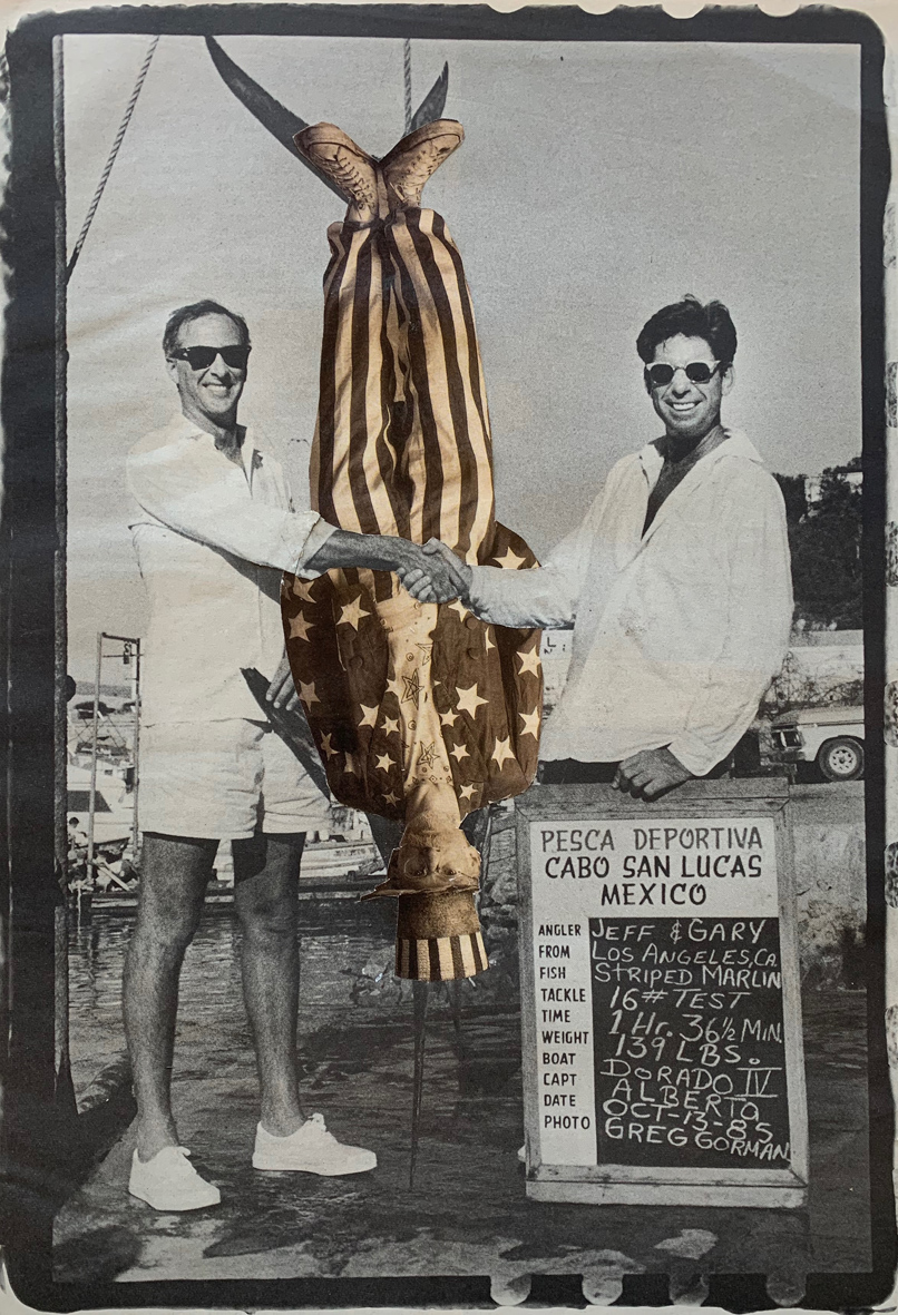Alex Spremberg, The Striped Marlin, 2020, paper collage on board, 31 x 20cm