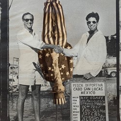 Alex Spremberg, The Striped Marlin, 2020, paper collage on board, 31 x 20cm