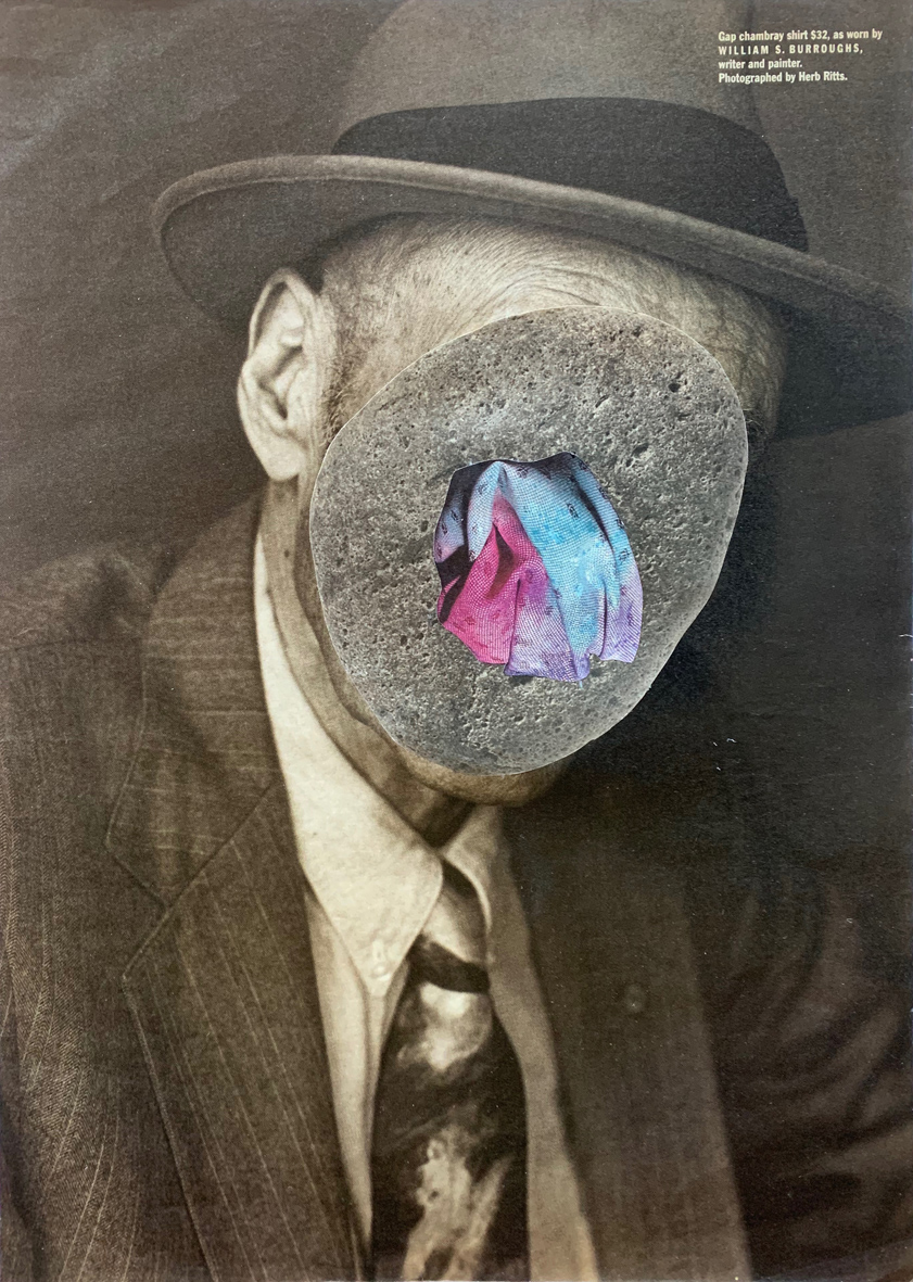 Alex Spremberg, Coming Through, 2020, paper collage on board, 35 x 25.5cm