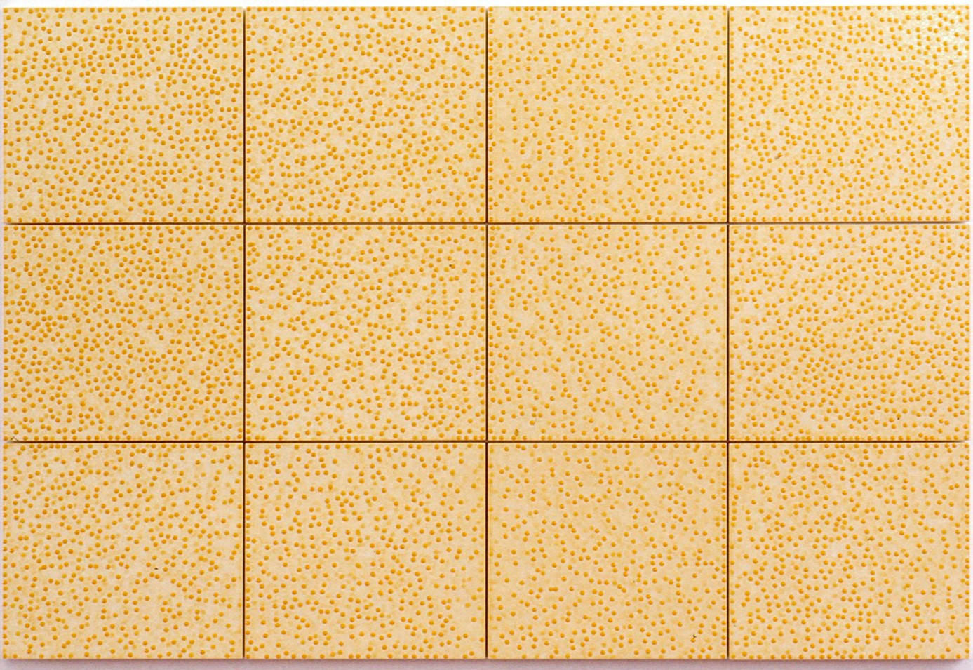 Alex Spremberg, Whispers, 2001, enamel and varnish on wood, 150 x 200cm (12 panels)