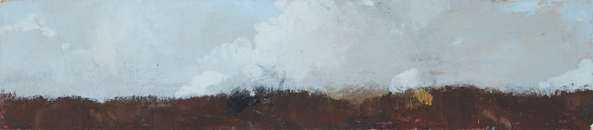 Merrick Belyea, Moore River East, 2021, oil on board, 22.5 x 99.5cm
