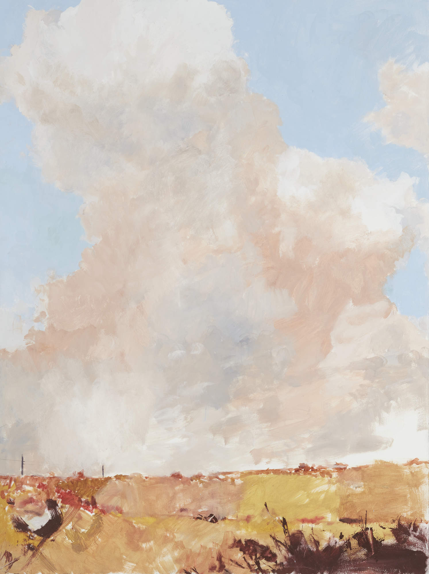 Merrick Belyea, Entrance Road Looking West I, 2021, oil on board, 122 x 91cm