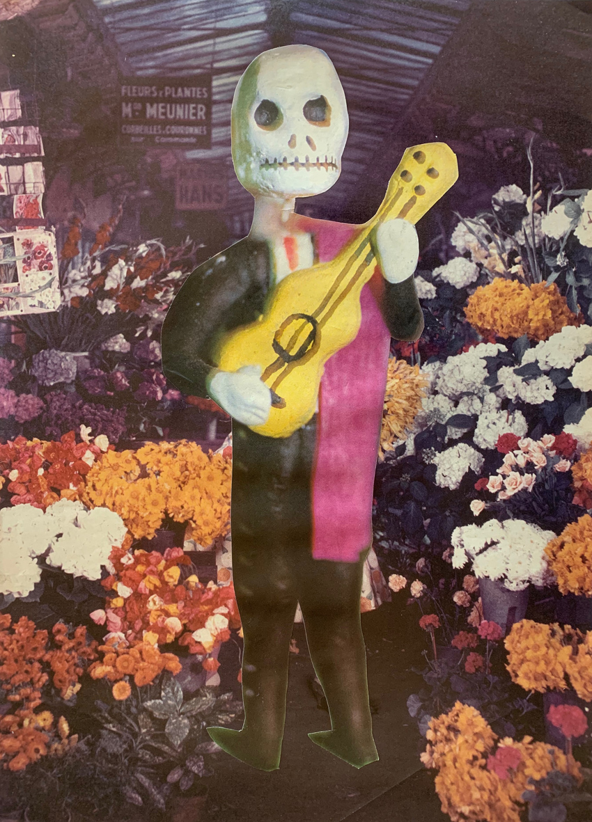 Alex Spremberg, Serenade, 2020  paper collage on board, 35 x 25cm