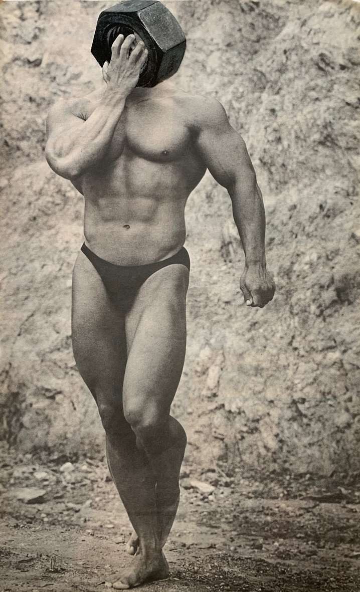 Alex Spremberg, Nut, 2020, paper collage on board, 41 x 26cm