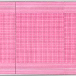 Bloom (In the Pink), 2021, washi tape, resin and mixed media on board, 90 x 250cm