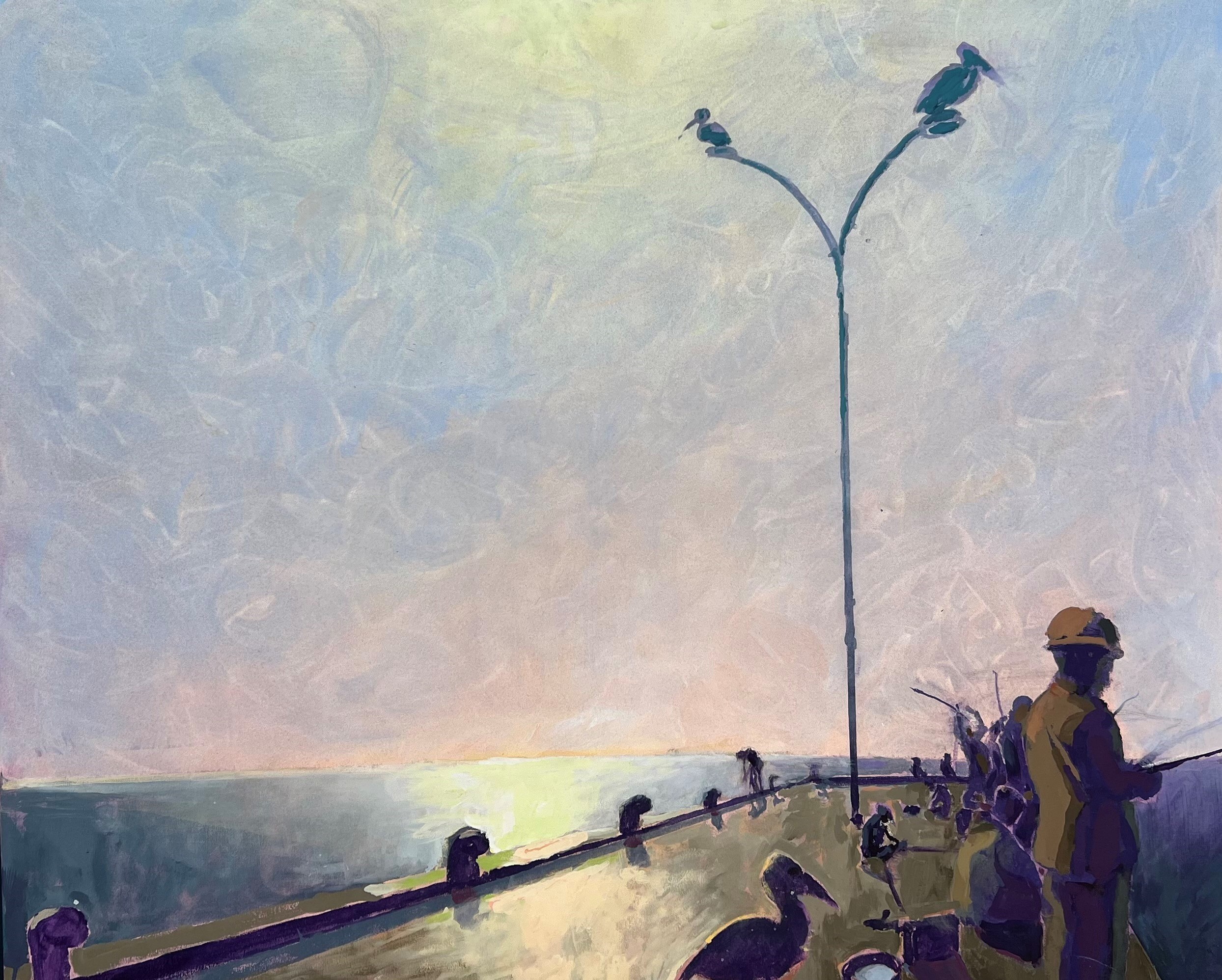 George Haynes, After Work, oil and acrylic on canvas, 120 x 100cm