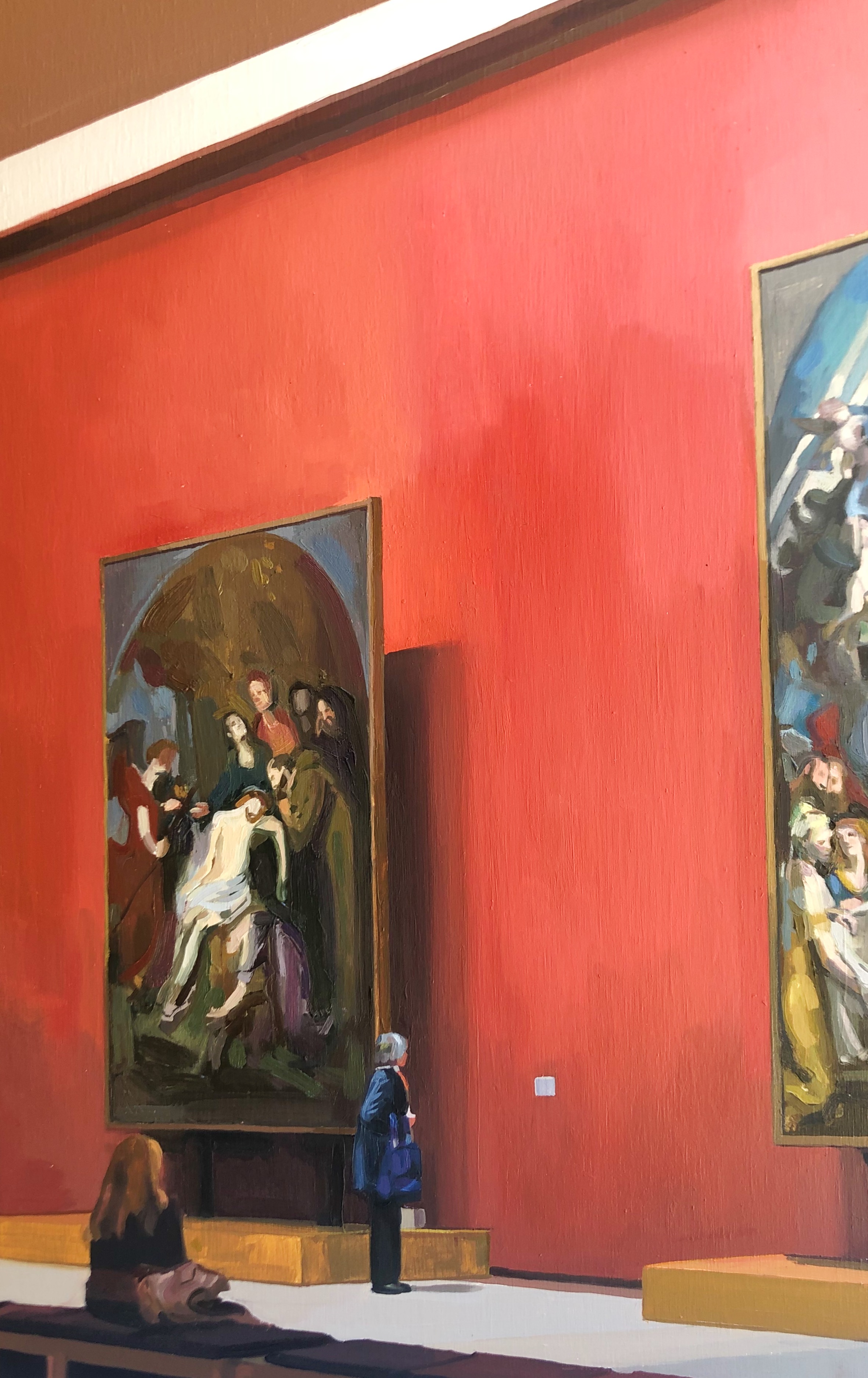 Ellen Norrish, The Rubens Room, 2021, oil on board, 53 x 33.5cm