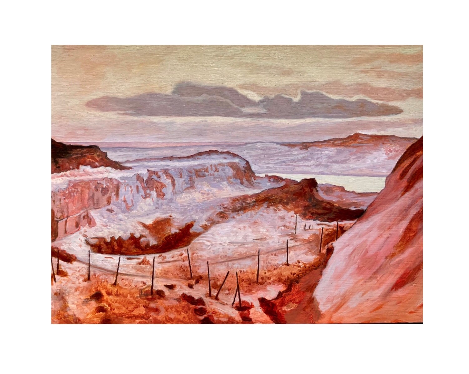 Robert Gear, The Iron Mountain, 2021, oil on board, 20 x 15cm